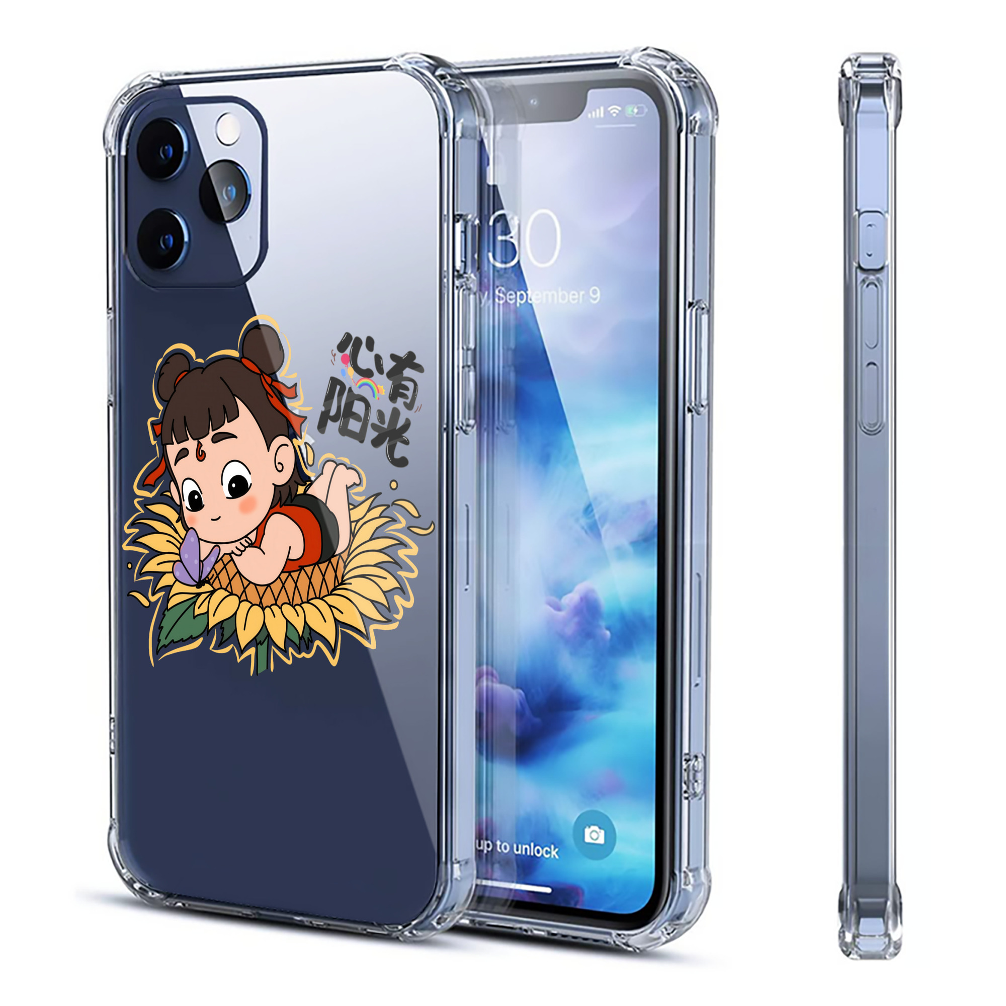 （画像用） Ne Zha 2 ナタ 魔童の大暴れ 【iPhone 12シリーズ対応】透明スマホケース（クリアソフトケース）